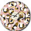 Motif circulaire de formes géométriques rétro - horloge murale moderne Mid-Century-40743754