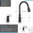 Faucet Pull Down Kitchen Faucet Matte Black with Pull Down Sprayer, Kitchen Sink Faucet, Faucet for Kitchen Sink, Soap Dispenser, Stainless