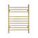 Infinity Towel Warmer, Polished Gold, Dual Connection, 10 Bars