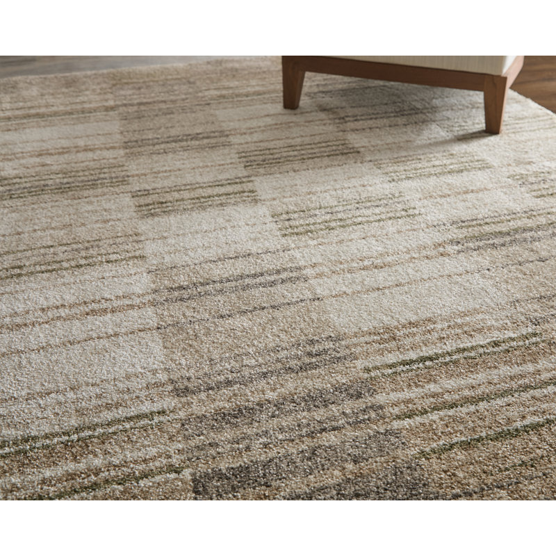 Richmond Modern Geometric Ivory Area Rug, Runner 2'6" x 7'3"