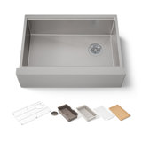 Strive® 29-1/2 In. Undermount Single-Bowl Farmhouse Workstation Kitchen Sink