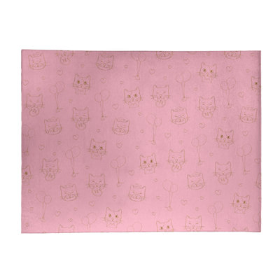 Tapis zone rose fait main
