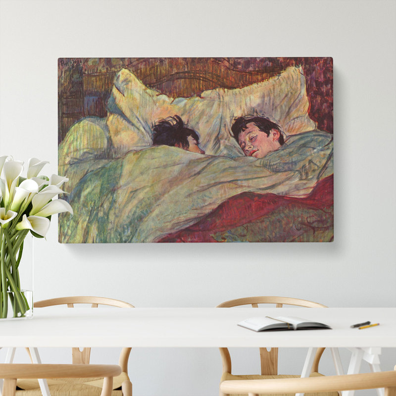 In Bed by Henri De Toulouse-Lautrec - Wrapped Canvas, 40cm H x 60cm W x 3cm D