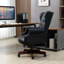 Fauteuil de direction capitonné en cuir de polyuréthane noir avec base à 5 points