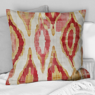 Red Gold - imprimé géométrique rétro - coussin géométrique rétro
