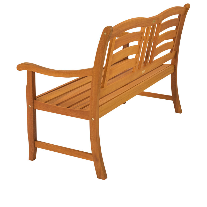 Izaguirre Wooden Garden Bench, 91cm H x 135cm W x 65cm D