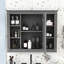 Armoire de rangement murale avec miroir et tablettes-37338547