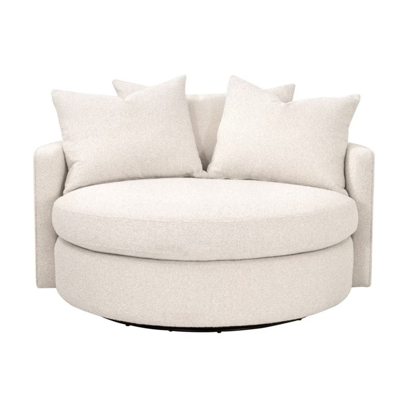 Fauteuil pivotant en tissu Lourne Grand