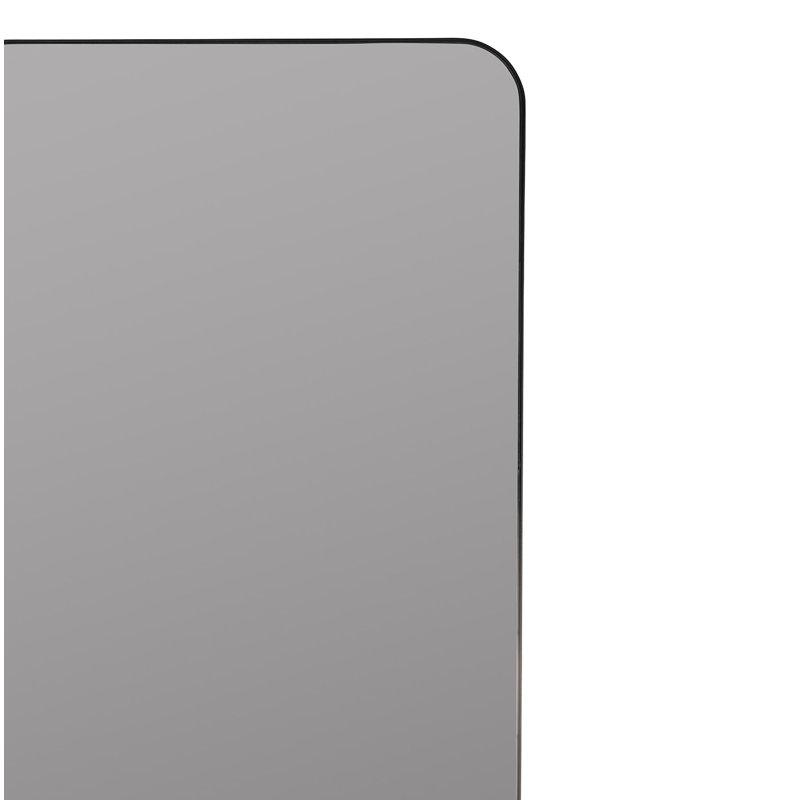 Black Metal Framed Rectangular Wall Mirror