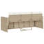 Ophelia & Co. Patio Sofa With Cushions 3-Seater Beige Poly Rattan