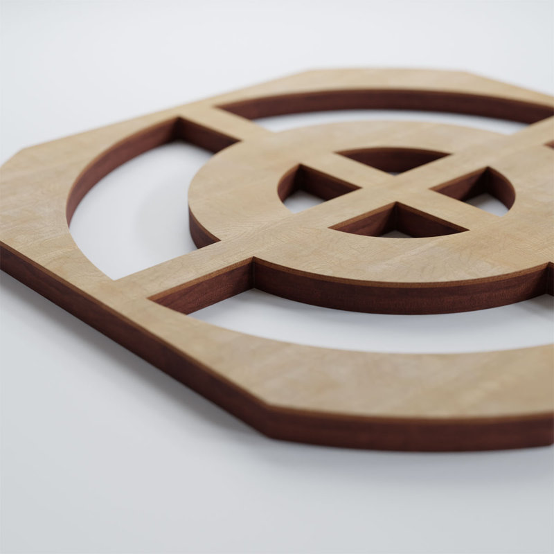 Panneaux muraux décoratifs en bois Sullivan, Bouleau, H 11 3/8 po x l 11 3/8 po x P 1/4 po