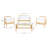 Ensemble de conversation à chaises multiples en rotin 4 pièces avec coussins Cabbar-844037664