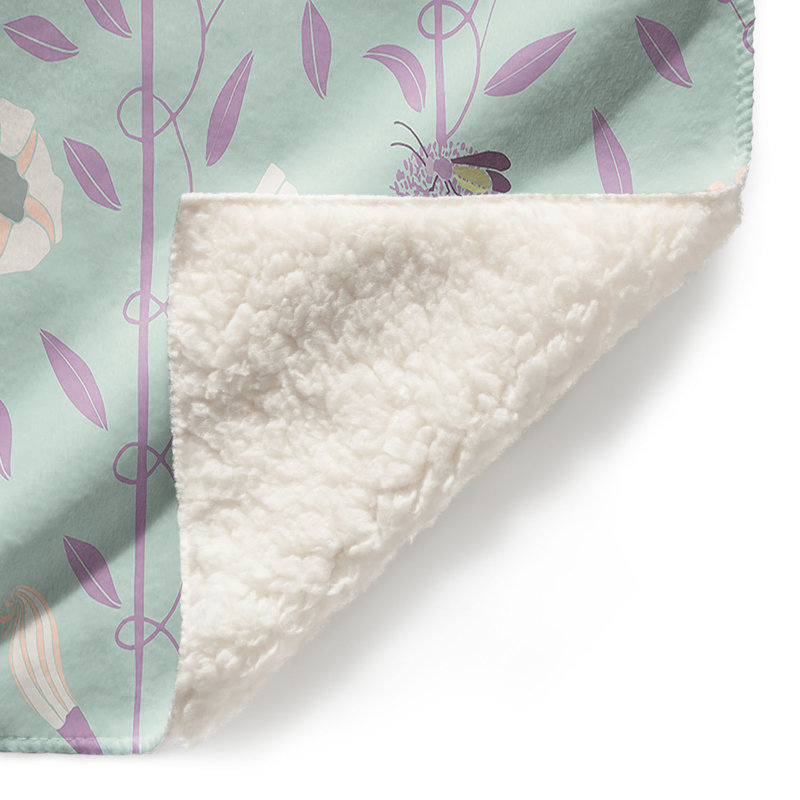 Couverture Fleurs dans le ciel, 68 po x 80 po