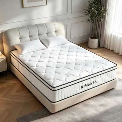 Matelas hybride Queen 10 pouces, livré dans une boîte, ressorts ensachés et mousse à mémoire de forme avec gel rafraîchissant, certifié CertiPUR-US