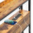 Headboard for Full Size Bed, Adjustable Height Headboard with 2 Shelves Storage, Freestanding Head Board with Charging Station and LED Light for Different Bed Frames, Easy Assembly, Brown-2014110073-2014110075