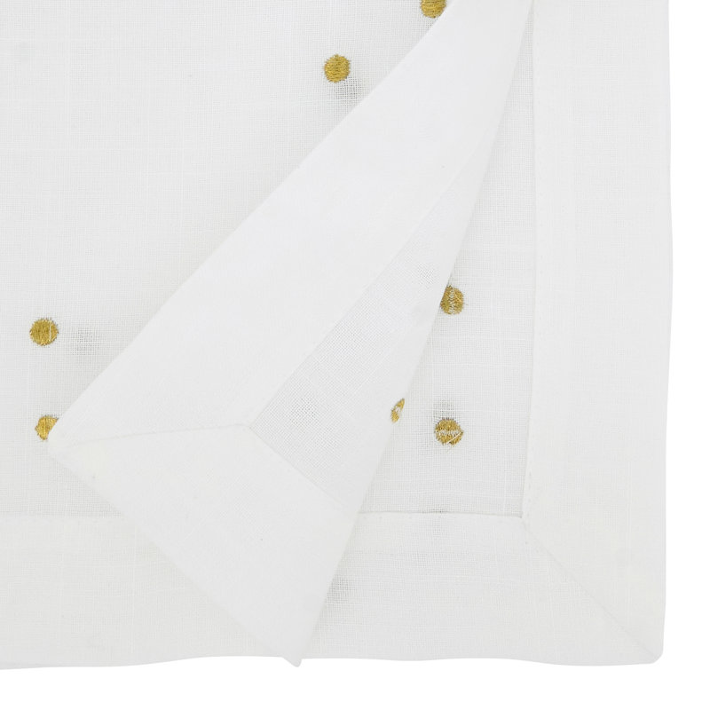 Cheerful Polka Dot Table Runner, Gold