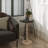 Pedestal Tray Top End Table for Holding Drinks, Lamps or Plants, Black