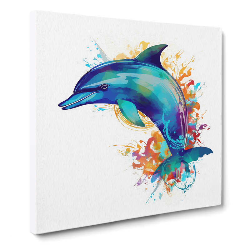 Dolphin Graphic - No Frame Print