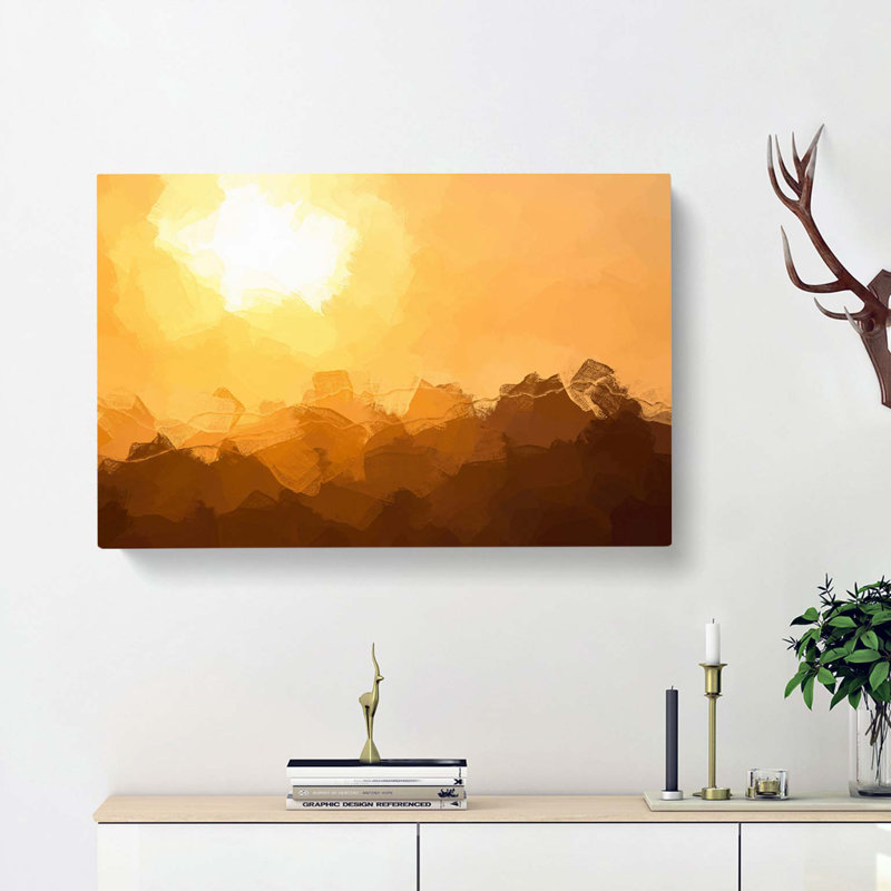 Mountain Layers In Abstract - Wrapped Canvas, 35cm H x 50cm W x 3cm D