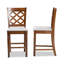 Upholstered Counter Stool with Solid Wood Frame-112312987