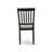 5-Piece Modern Dining Set Includes a Round Wood Table and 4 Linen Fabric Dining Room Chairs with Slatted Back - Black Finish-1640603725
