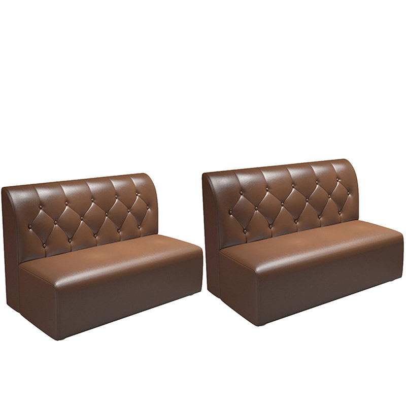 Banc rembourré en simili cuir Tanari, Brun