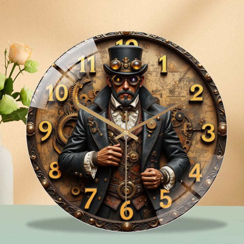 Horloge murale victorienne Steampunk