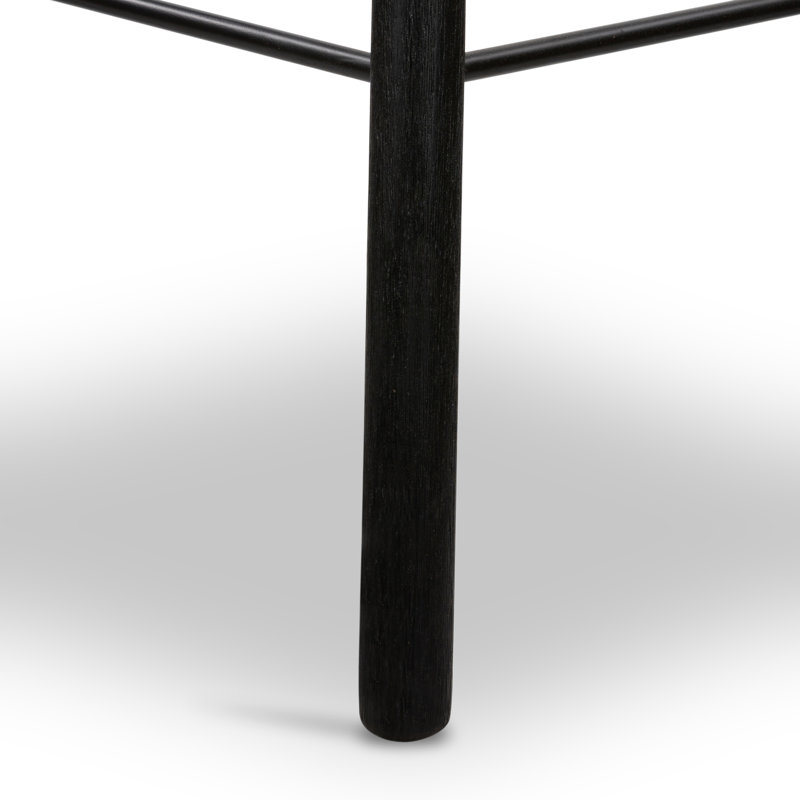 Barrett Solid Wood Bar & Counter Stool, Counter Stool (26.75” Seat Height), Matte Black