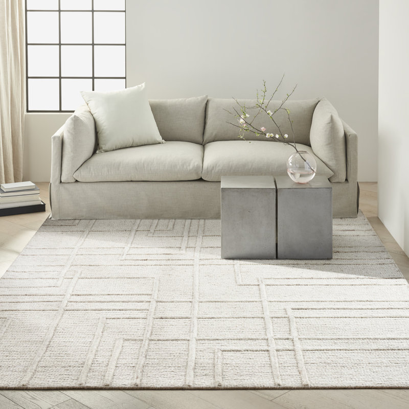 Tapis d'intérieur moderne Calvin Klein CK045 Impressions, Rectangle 5 pi 3 po x 7 pi 3 po
