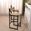 Ensemble de 2 tabourets de bar avec tabourets tissés à la main en corde de papier pour Kichen Island, bar et comptoir-1293998346