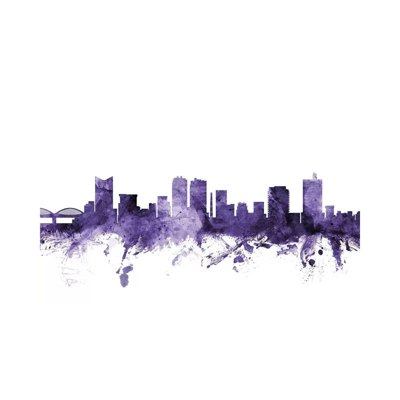 Fort Worth, Texas Skyline by Michael Tompsett - 1 Piece Wrapped Canvas Wall Art, 152.5 cm H x 101.5 cm W