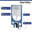 Toilette allongée murale à double chasse 2 pièces avec réservoir encastré mural (siège inclus)-99929634