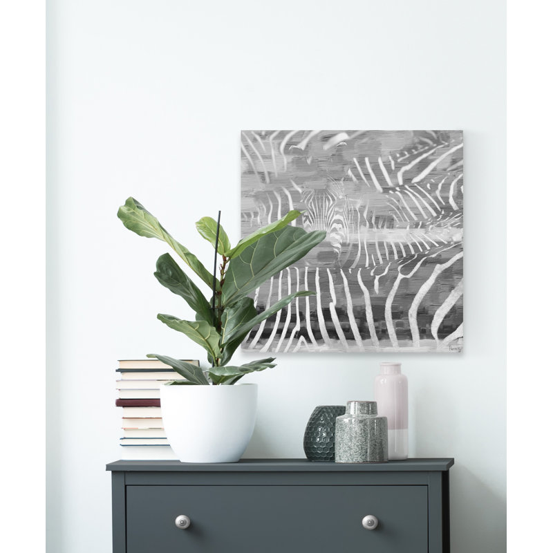 «Zebra», impression sur toile tendue, H 12 po x l 12 po x P 1,5 po