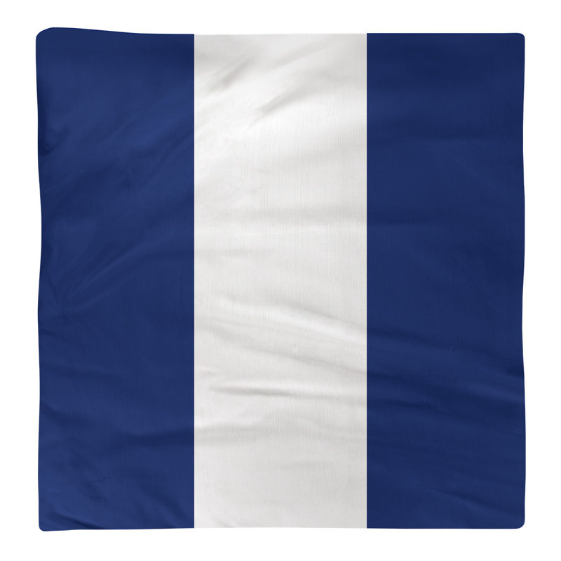 Cotton Striped Square Napkin, Navy/White