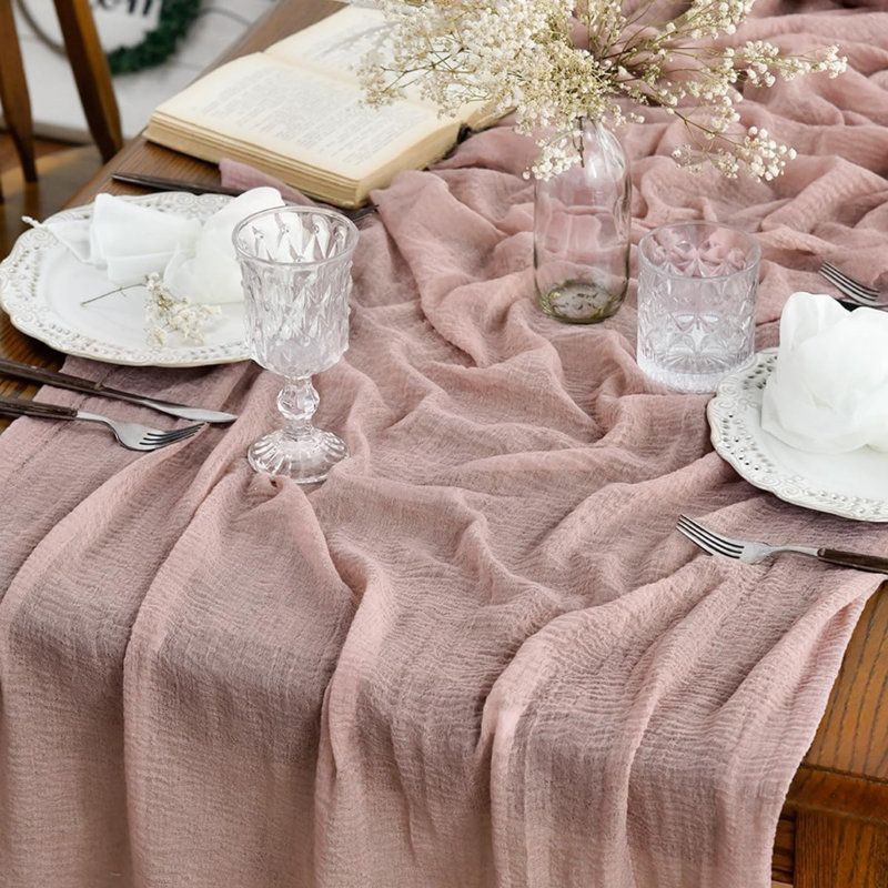 Boho Dusty Pink Gauze Wedding 6 Packs Cheesecloth 300 cm