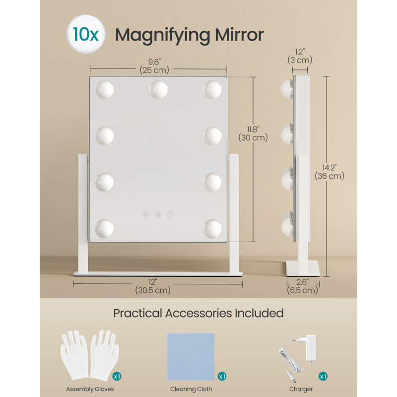 Steel Rectangle Freestanding Mirror Set