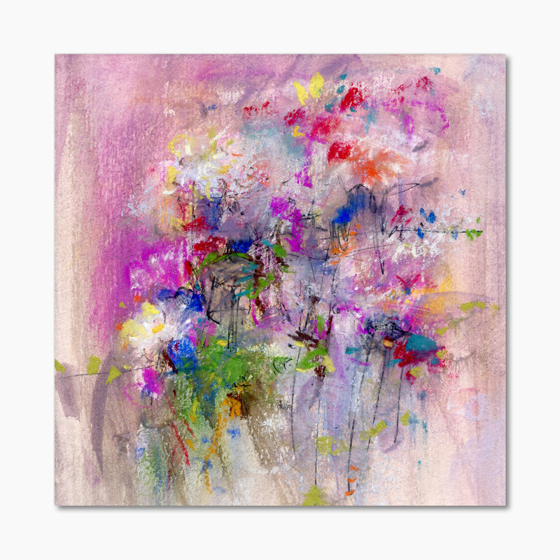 " Abstract Pastel " Watercolor Print, 36" W x 36" H x 1.5" D, Wrapped Canvas