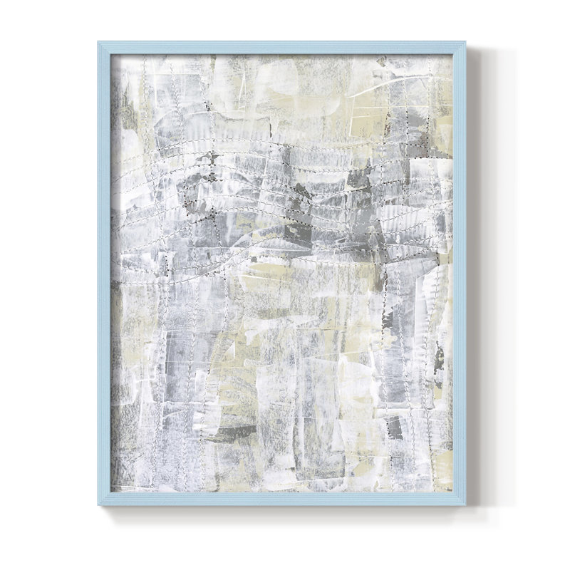 Ghost Town II, reproduction encadrée - bois massif, Bleu, H 10 po x l 8 po
