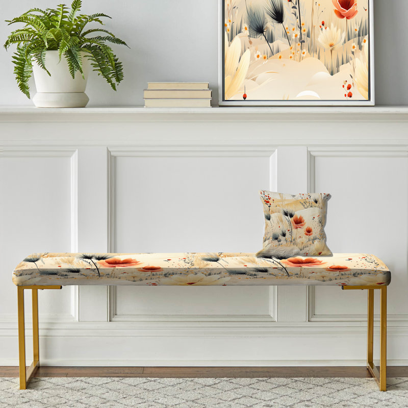 Motif bohème beige avec motif floral bohème III