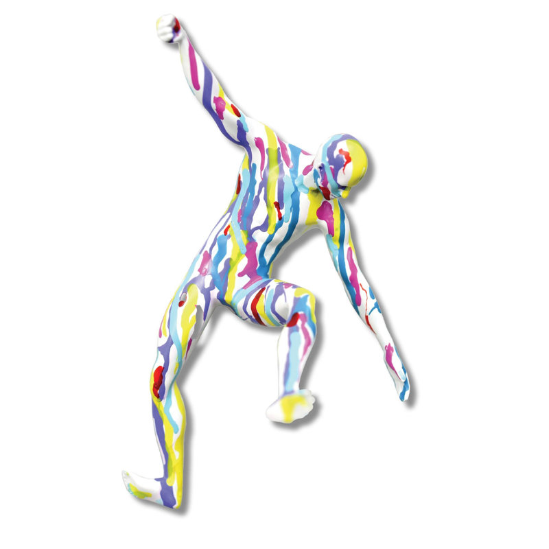 Sculpture murale abstraite Vivid - 6 po x 12 po x 6 po