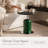 Modern Black Wood-Grain Side Table with Chrome Accents - Round End Table for Living Room, Stylish Bottle-Shaped Base