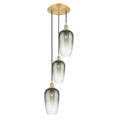 Luminaire suspendu à cordon 3 lumières Ballston - Brookhaven Flute