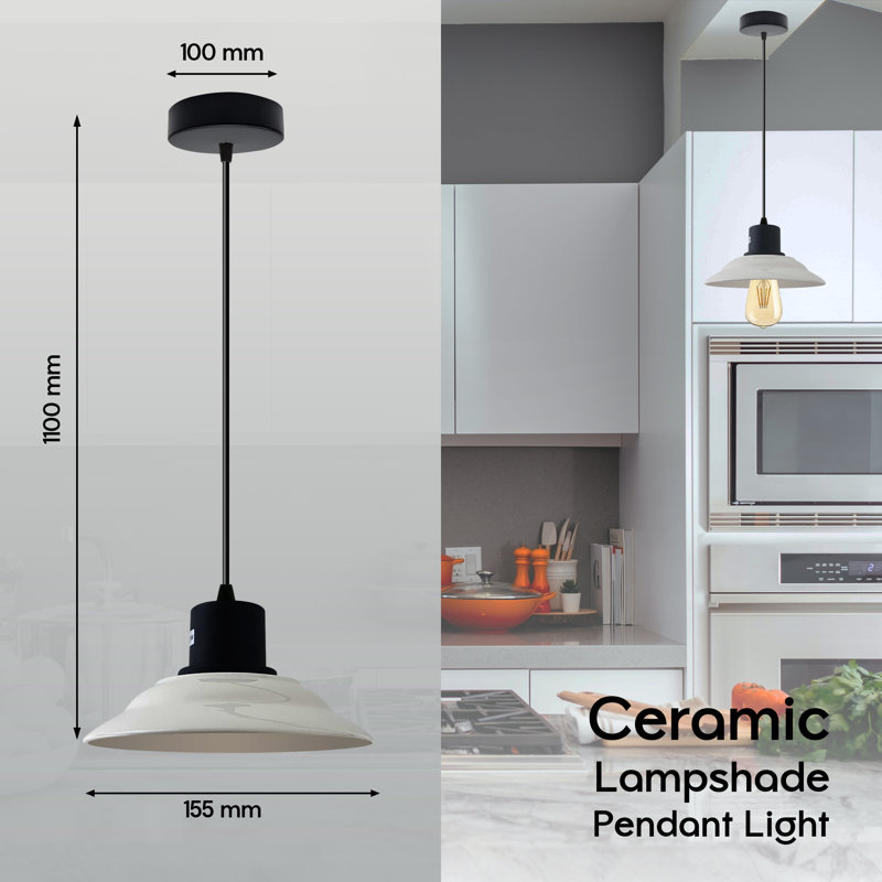 Getty 1 - Light Black Single Pendant, No