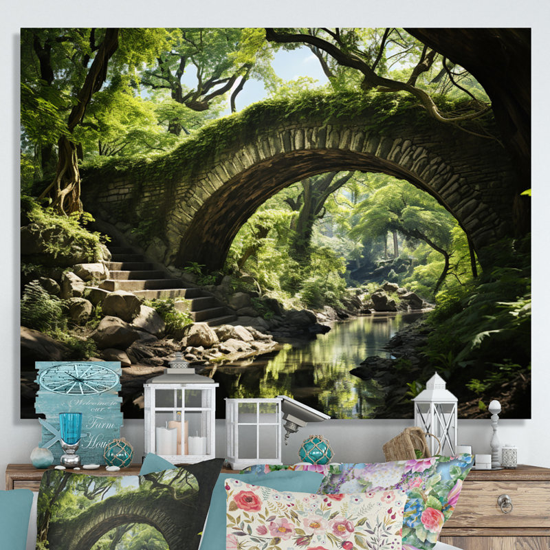 " USA Central Park Serenity ", 34" H x 44" W x 1.5" D, Wrapped Canvas