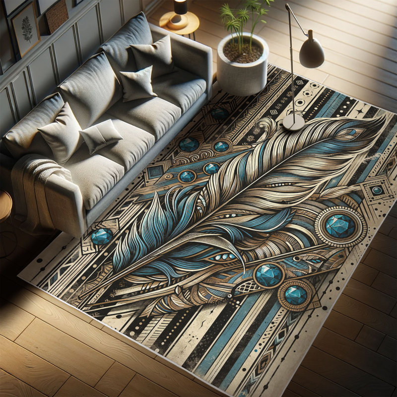 Machine Printed 152cm X 76cm Area Rug
