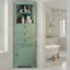 Grande armoire de coin traditionnelle, unité de rangement autoportante de 68,9 po de hauteur avec 3 tiroirs et tablettes réglables-871290840