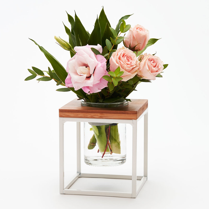 5'' H Wall Votive Holder, White/Clear