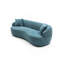Canapé incurvé moderne bleu Mid-Century, canapé 3 places Cloud