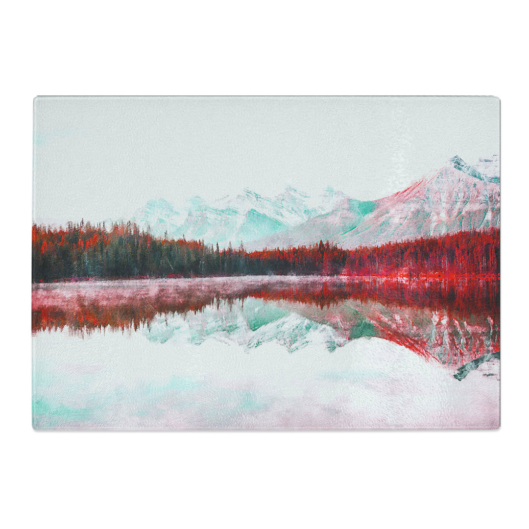 Tempered Glass Lake Reflection Chopping Board