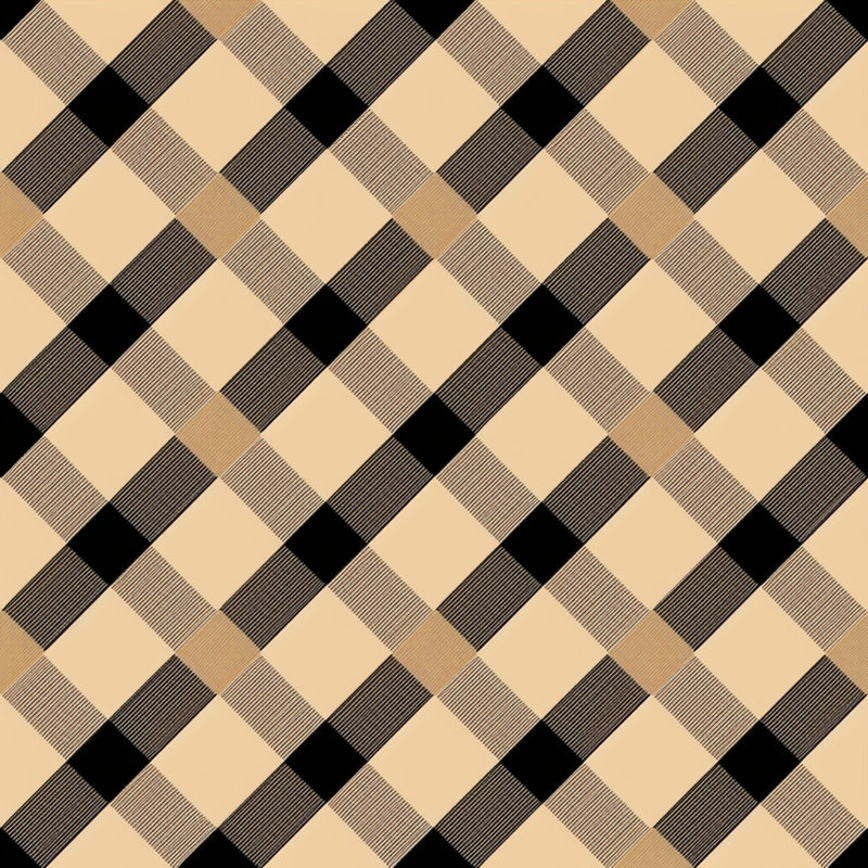 Édredon tartan à carreaux noir, Édredon simple